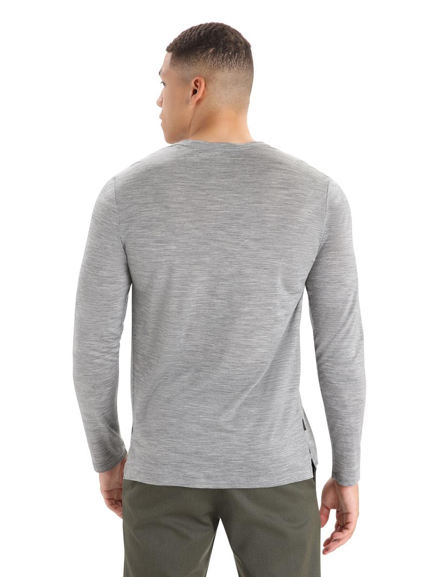 Long Sleeve Icebreaker Merino Sphere II T-Shirt Męskie Szare | PL 1717GSOL